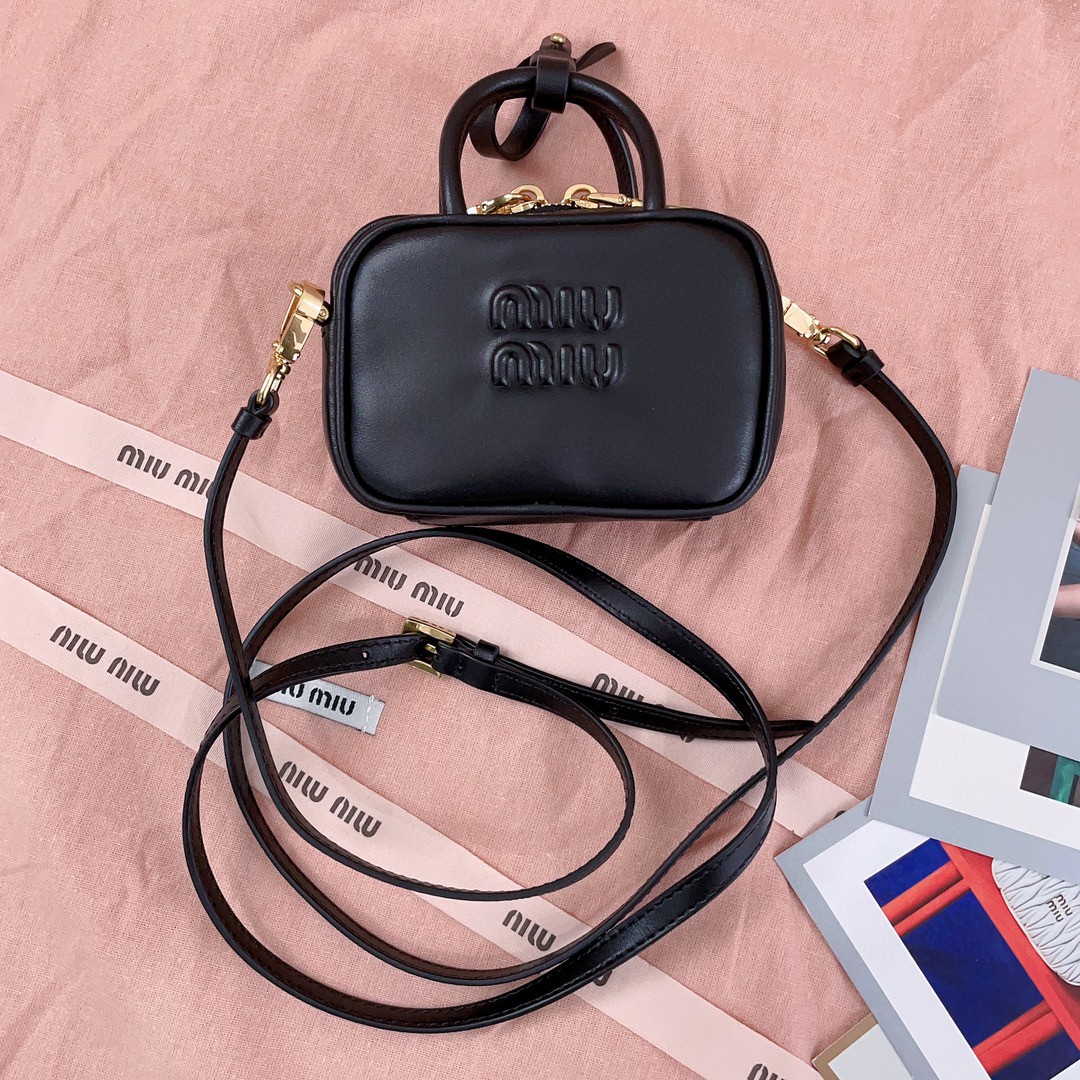 Miu Miu 5NR020 Leather micro bag black M1