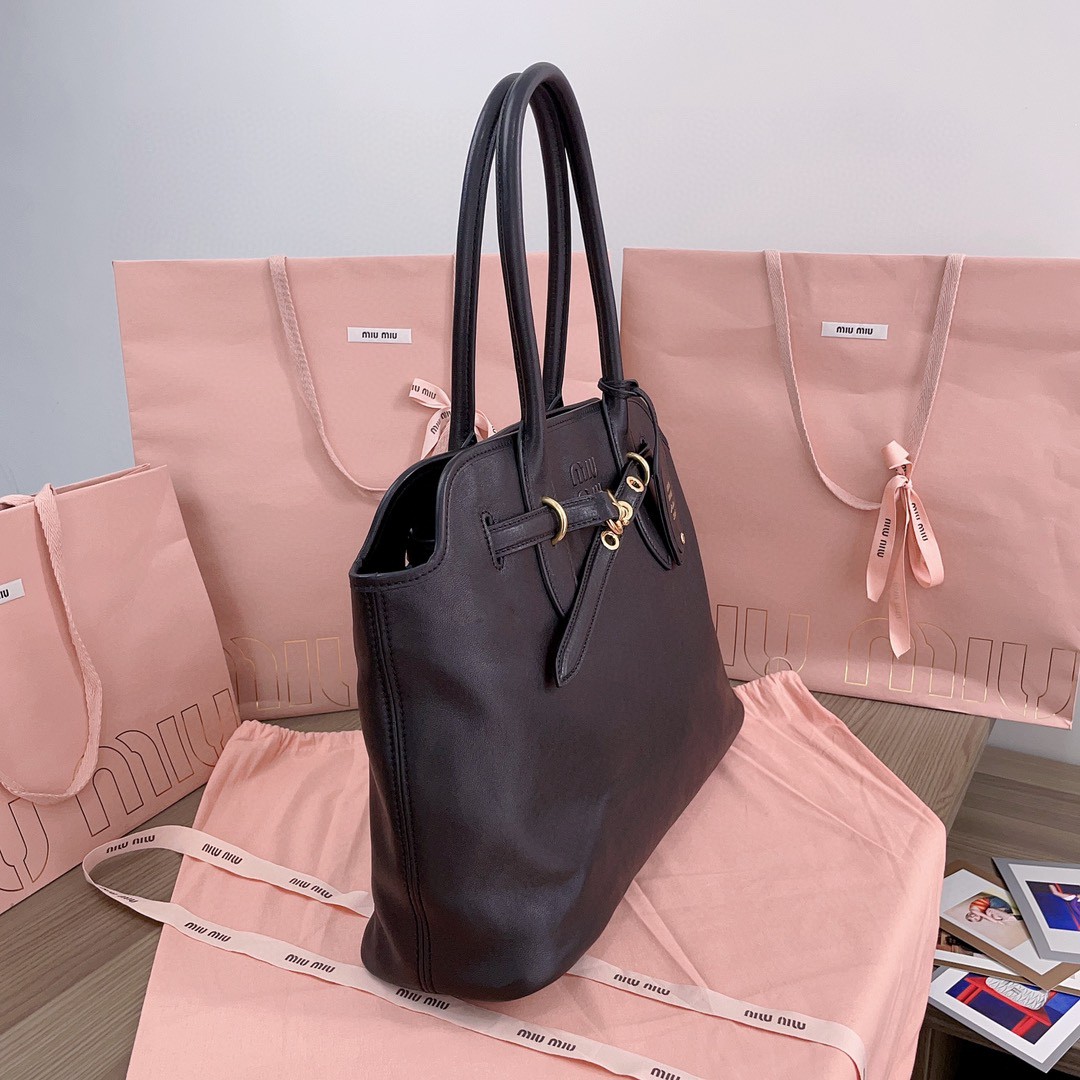 Miu Miu 5BG291 Aventure nappa leather bag black M1