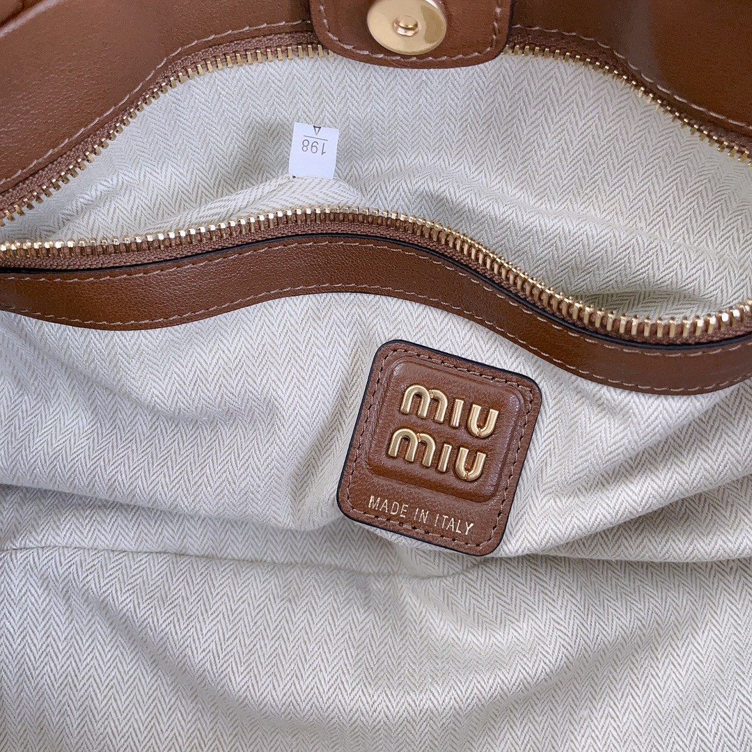 Miu Miu 5BG289 Joie nappa leather bag caramel M1