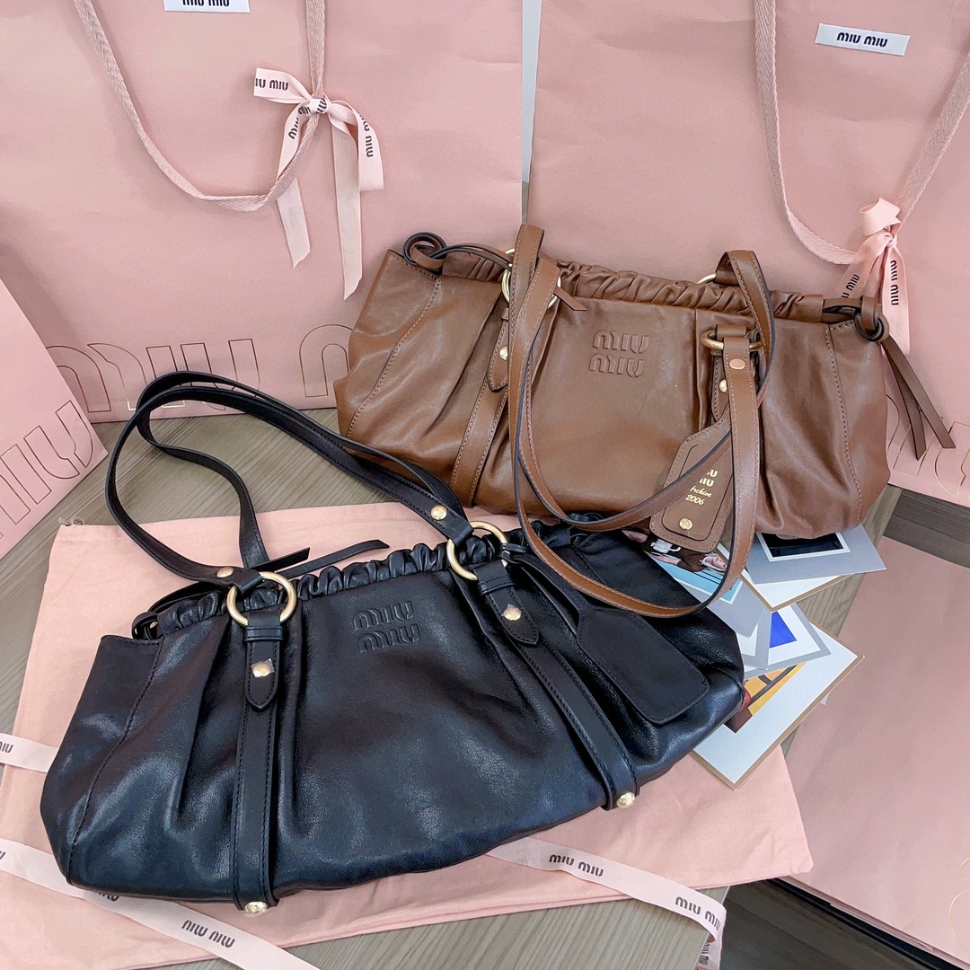 Miu Miu 5BG289 Joie nappa leather bag black M1