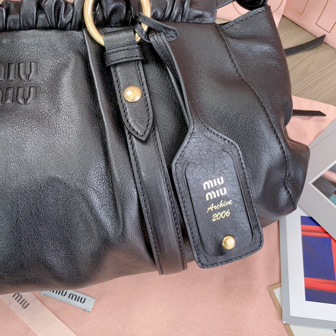 Miu Miu 5BG289 Joie nappa leather bag black M1