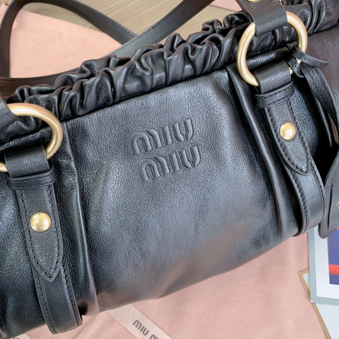 Miu Miu 5BG289 Joie nappa leather bag black M1
