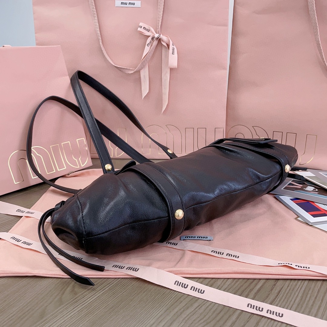 Miu Miu 5BG289 Joie nappa leather bag black M1