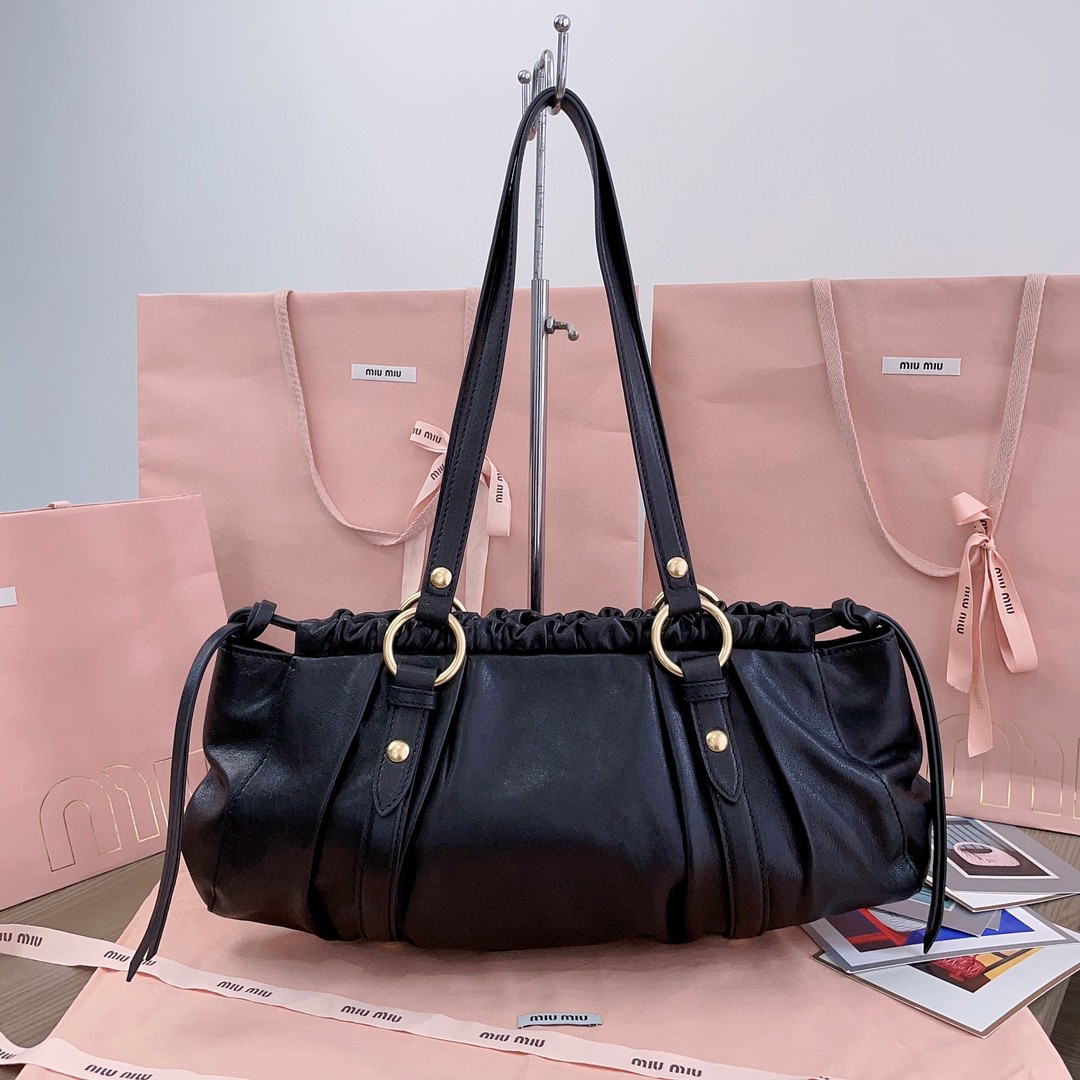 Miu Miu 5BG289 Joie nappa leather bag black M1