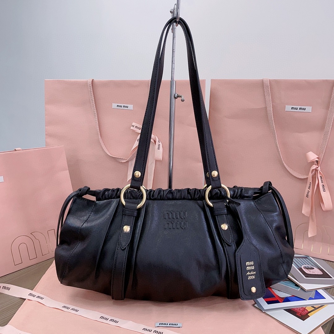 Miu Miu 5BG289 Joie nappa leather bag black M1
