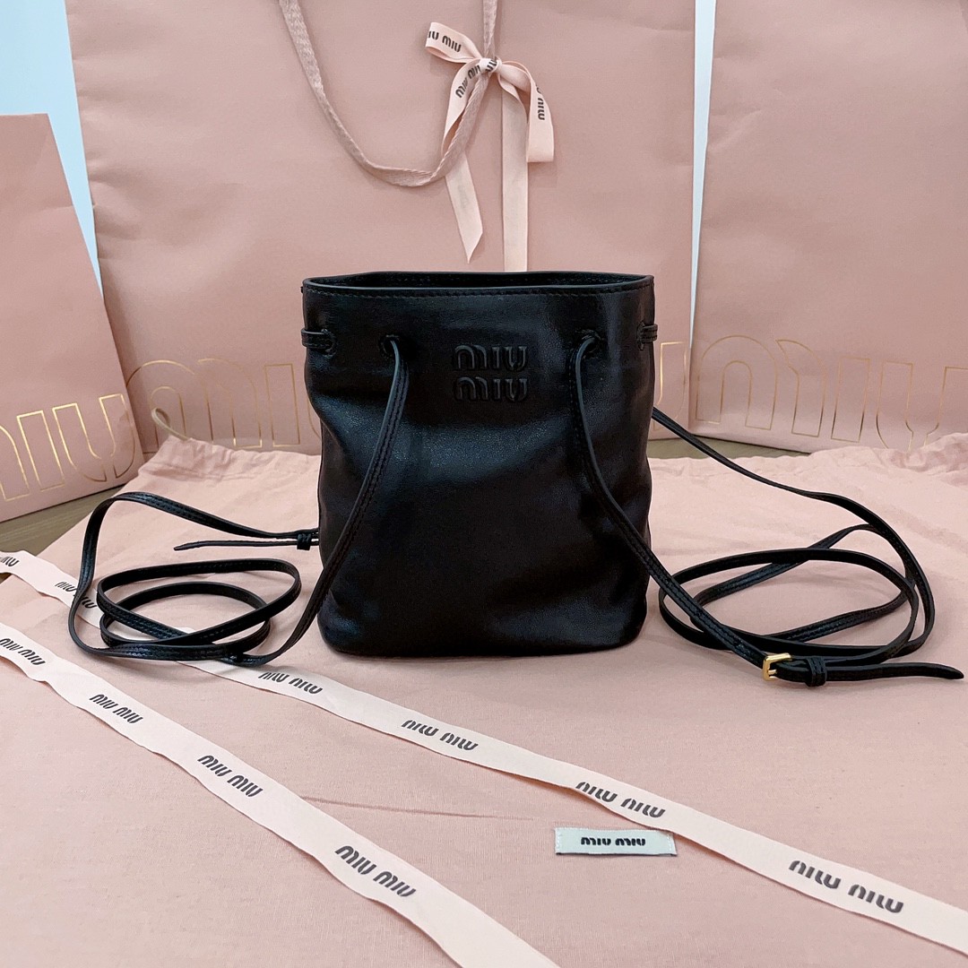Miu Miu 5NF460 Nappa leather mini-bag black m1