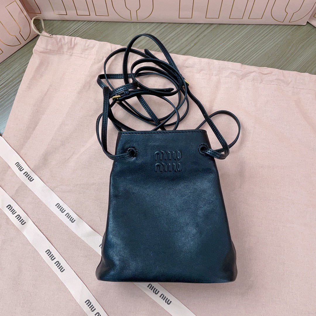 Miu Miu 5NF460 Nappa leather mini-bag black m1