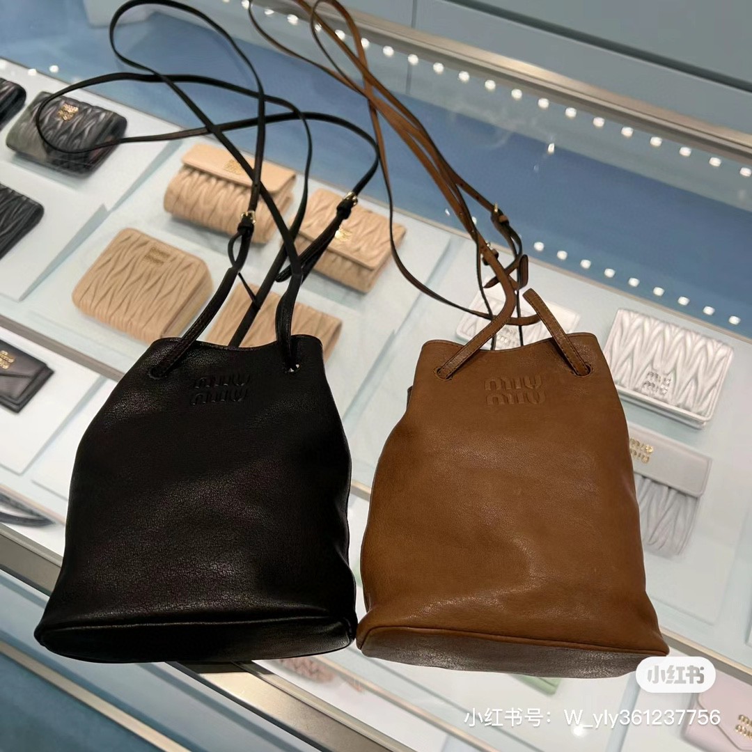 Miu Miu 5NF460 Nappa leather mini-bag black m1