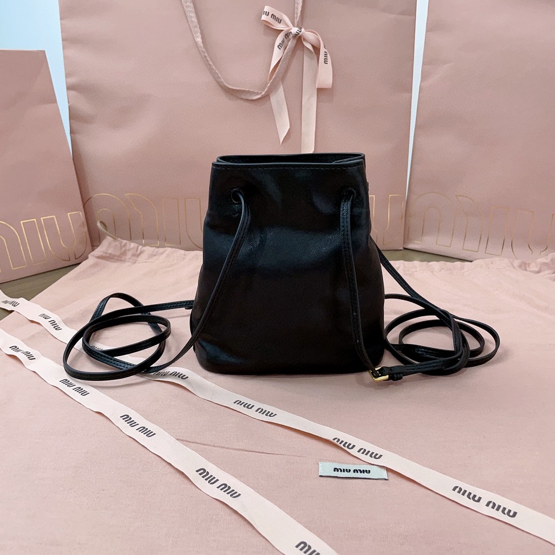 Miu Miu 5NF460 Nappa leather mini-bag black m1
