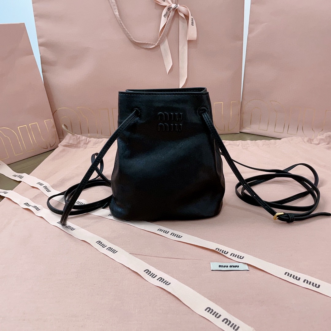 Miu Miu 5NF460 Nappa leather mini-bag black m1