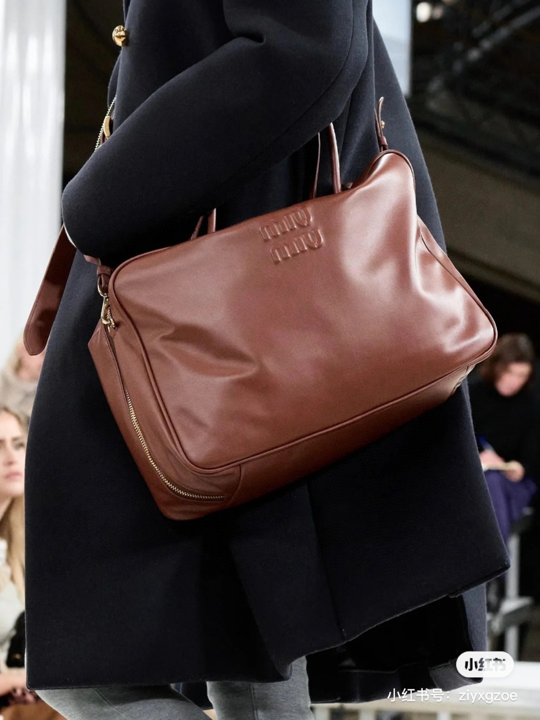 Miu Miu Leather Beau bag cognac 5BB117_2DDJ_F0046_V_TOO M1