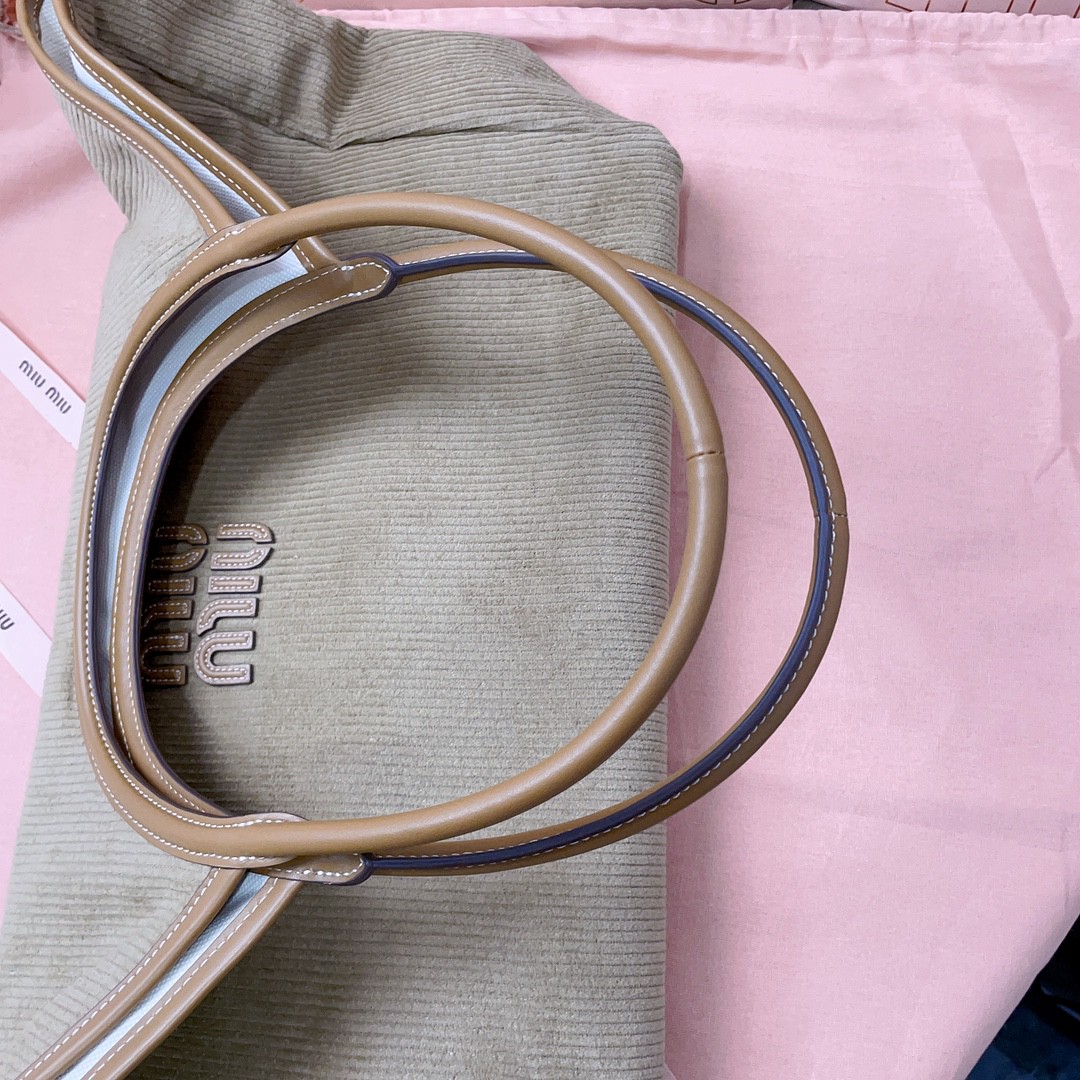 Miu Miu IVY corduroy bag 5BG276_2F81_F0401_V_OOO Cinnamon M1