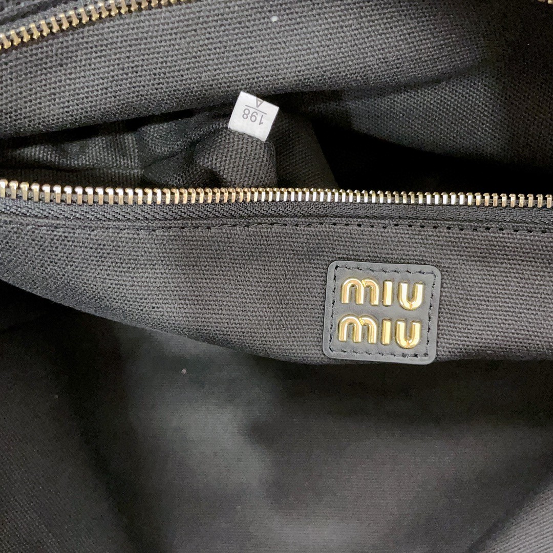 Miu Miu IVY corduroy bag 5BG276 black M1