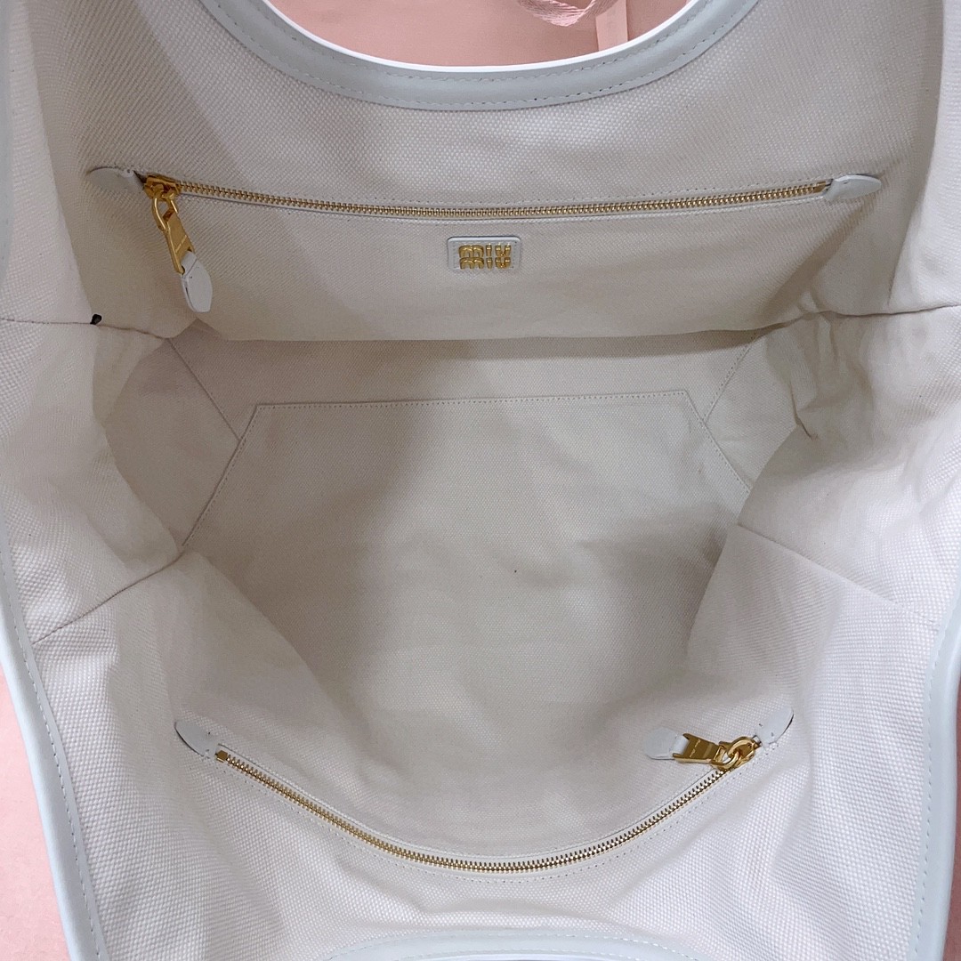 Miu Miu IVY corduroy bag 5BG276 white M1