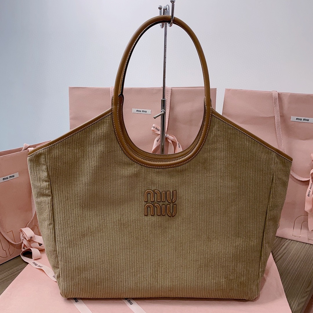 Miu Miu IVY corduroy bag 5BG276_2F81_F0401_V_OOO Cinnamon M1