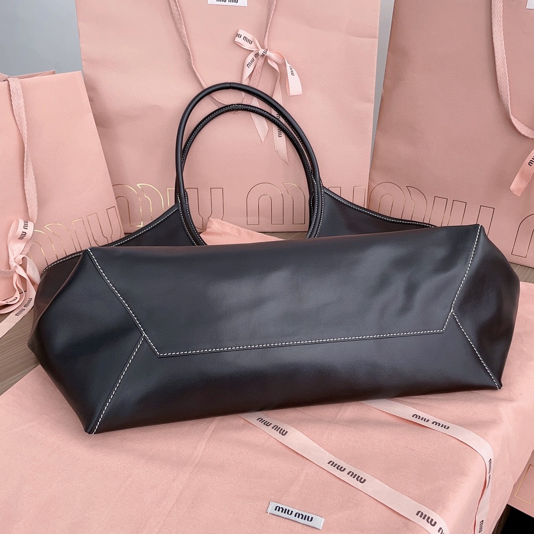 Miu Miu IVY leather tote bag 5BG276 black M1