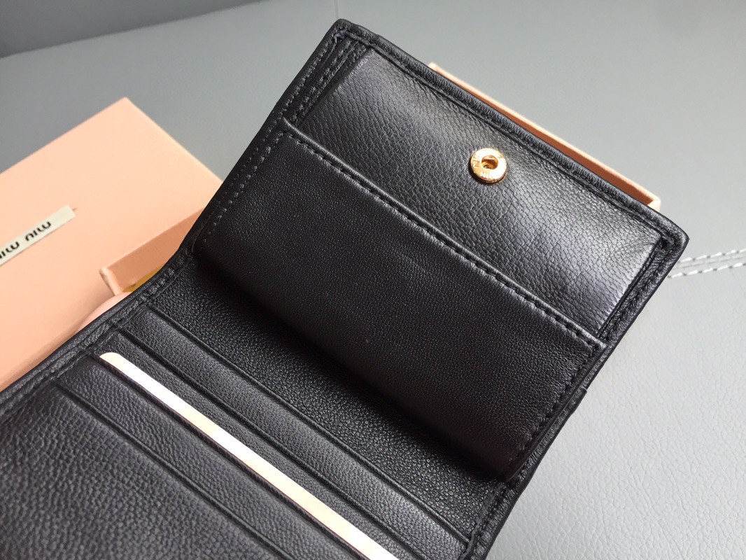 Miu Miu 5MV204_2FPP_F0002 small leather wallet black M1