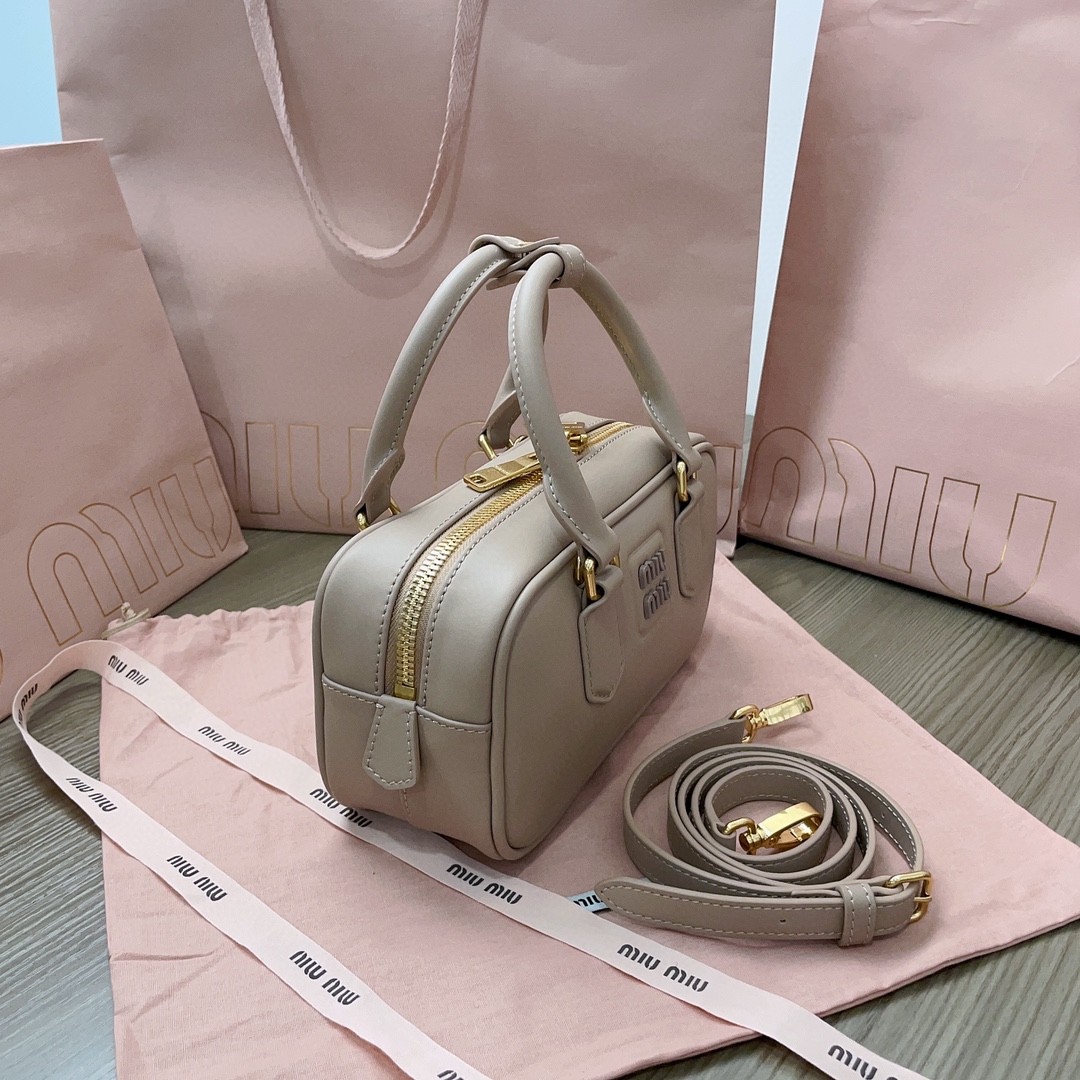 Miu Miu Arcadie leather bag 5BB142_2F8K_F0770_V_OOO Cameo M1