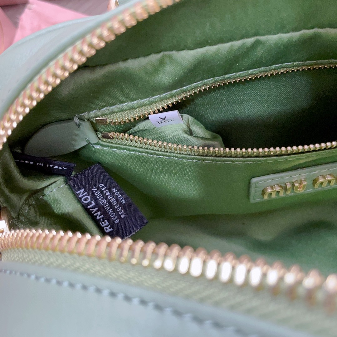 Miu Miu Arcadie leather bag 5BB142_2F8K_F0092_V_OOO Sage Green M1