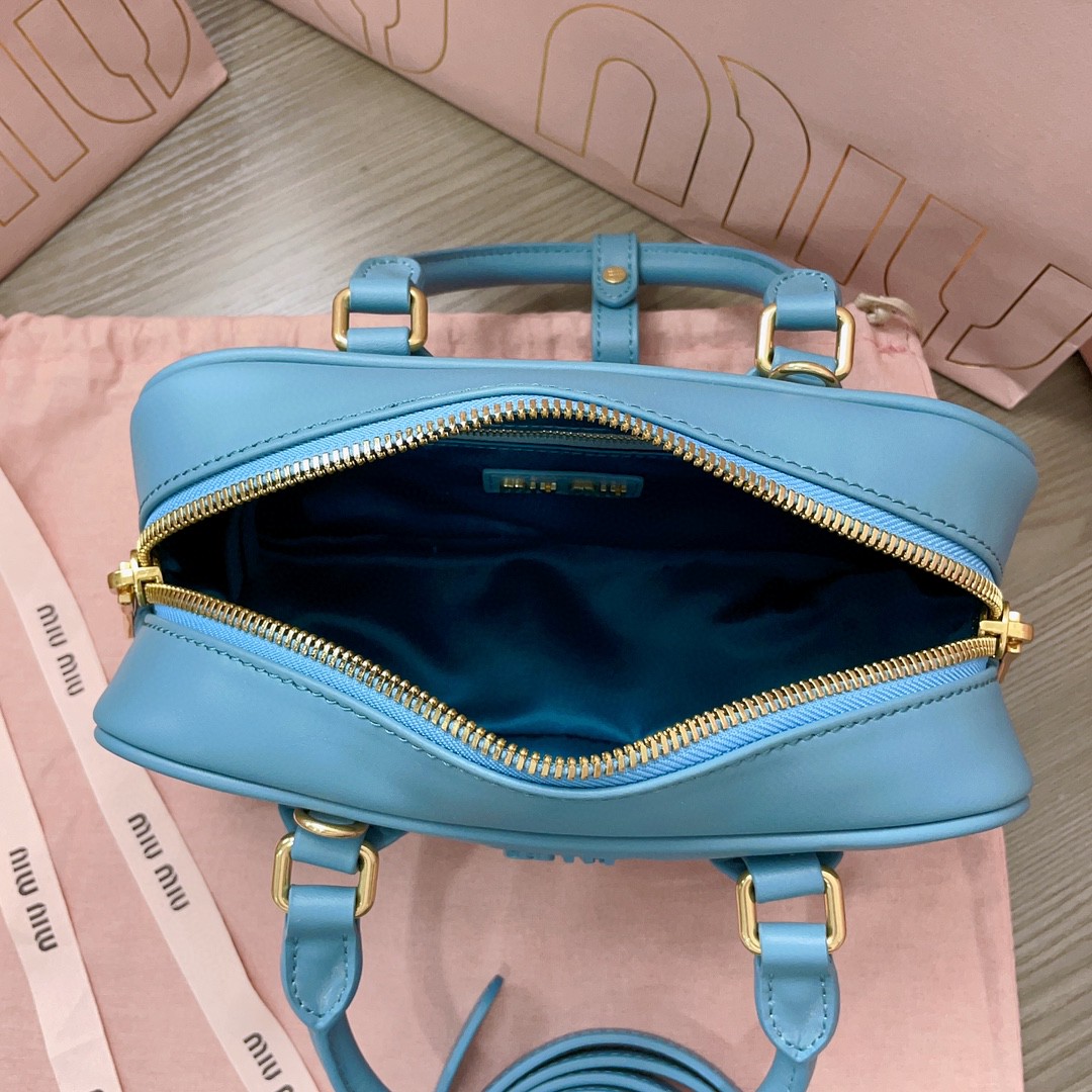 Miu Miu Arcadie leather bag 5BB142_2F8K_F0F16_V_OOO Marina Blue M1