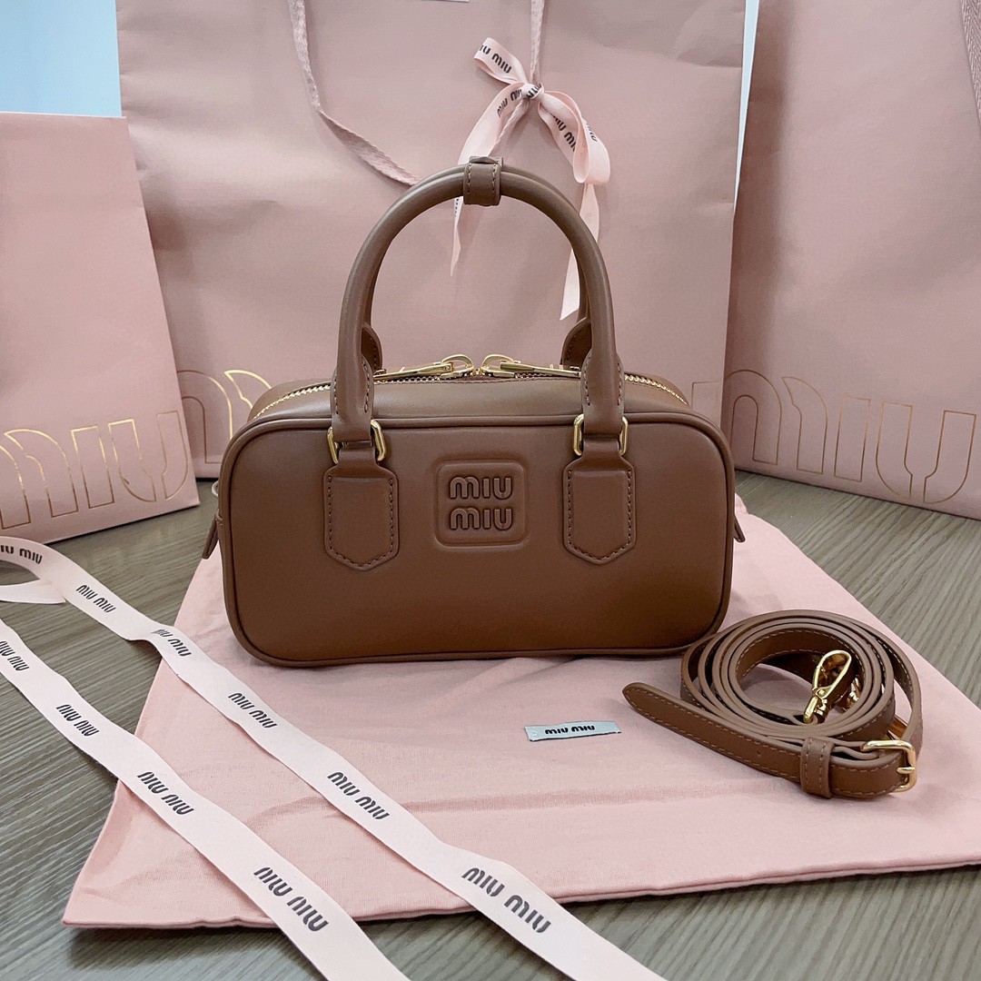 Miu Miu Arcadie leather bag 5BB142_2CR3_F0046_V_OON cognac M1