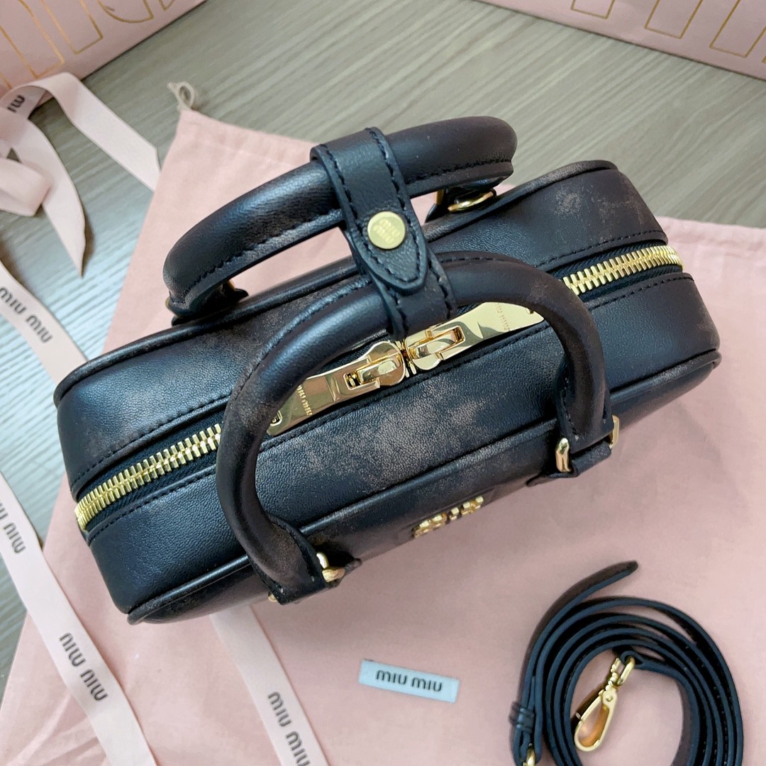 Miu Miu Arcadie leather bag 5BB142 sand coffee M1