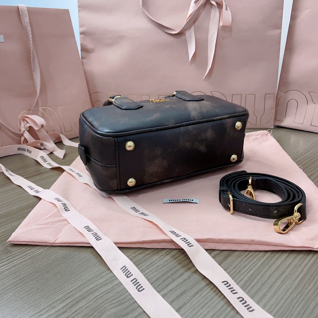 Miu Miu Arcadie leather bag 5BB142 sand coffee M1