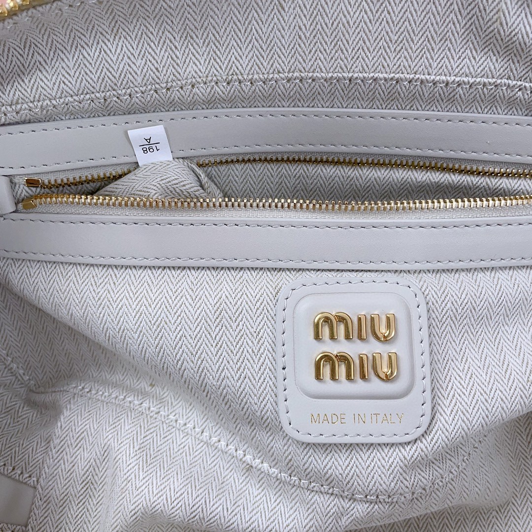 Miu Miu Beau leather patchwork bag 5BB148_2CRV_F0K74_V_MLM chalk white M1
