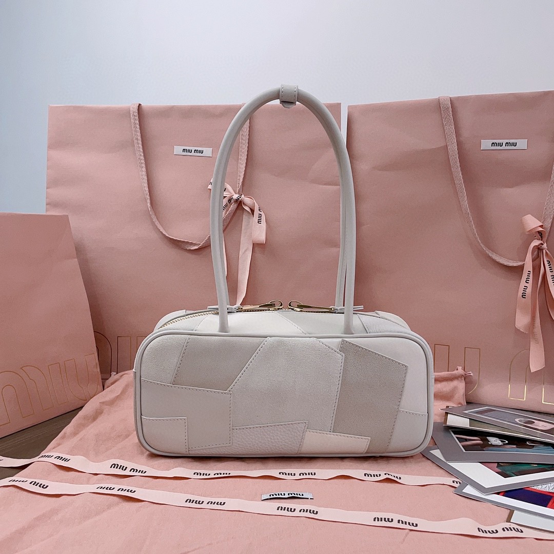 Miu Miu Beau leather patchwork bag 5BB148_2CRV_F0K74_V_MLM chalk white M1