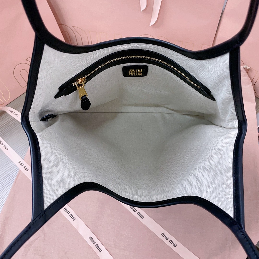 Miu Miu IVY leather patchwork bag 5BG231_2CRI_F0002_V_MLN black M1