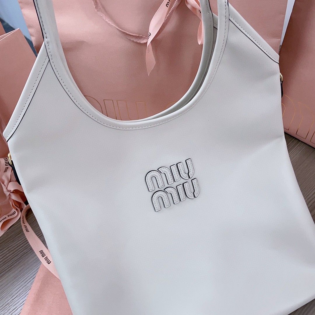 Miu Miu IVY leather bag 5BG231_2CRW_F0K74_V_MLN Chalk White M1