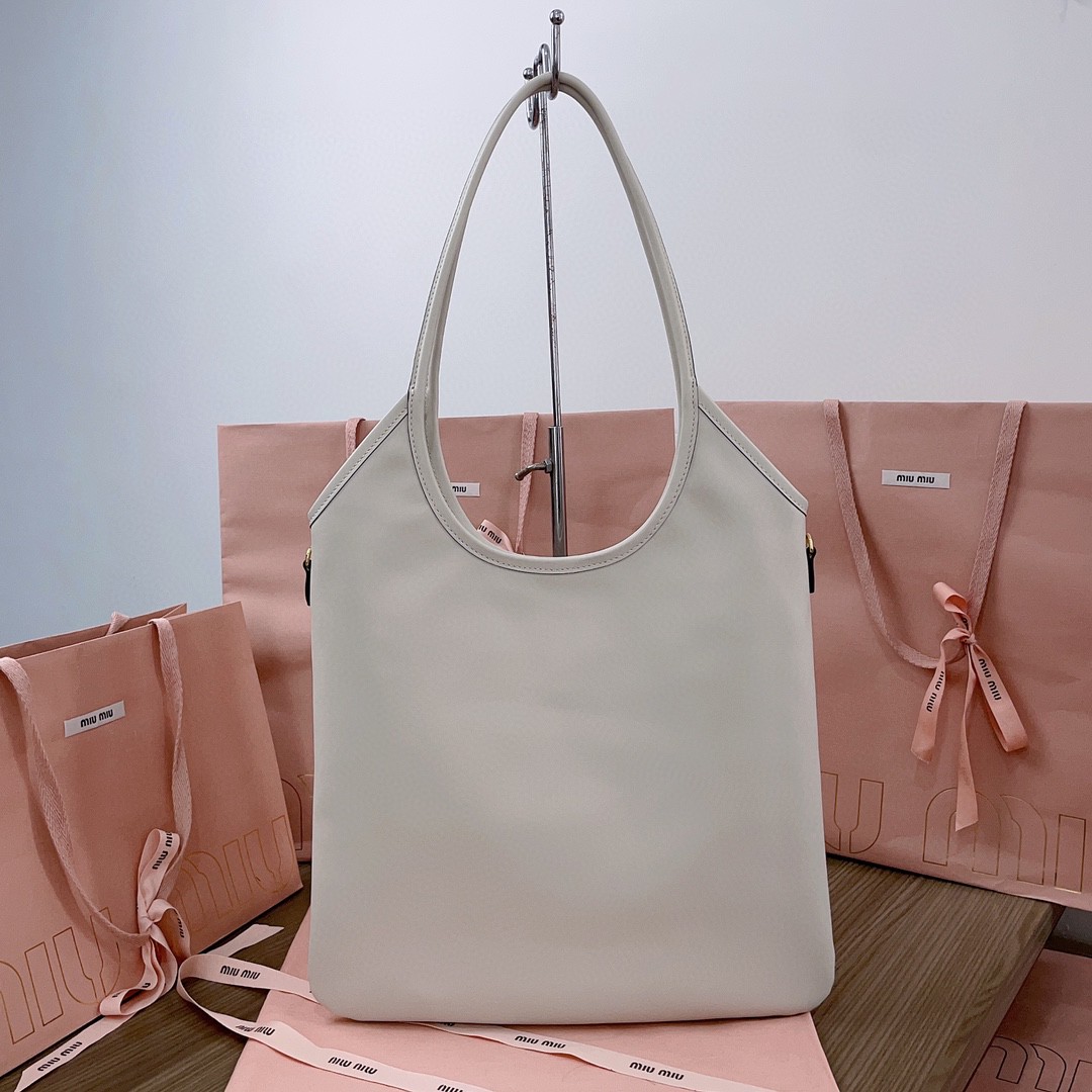 Miu Miu IVY leather bag 5BG231_2CRW_F0K74_V_MLN Chalk White M1