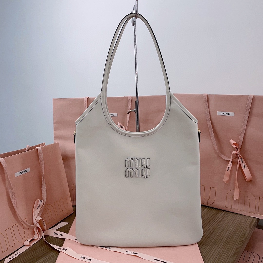 Miu Miu IVY leather bag 5BG231_2CRW_F0K74_V_MLN Chalk White M1