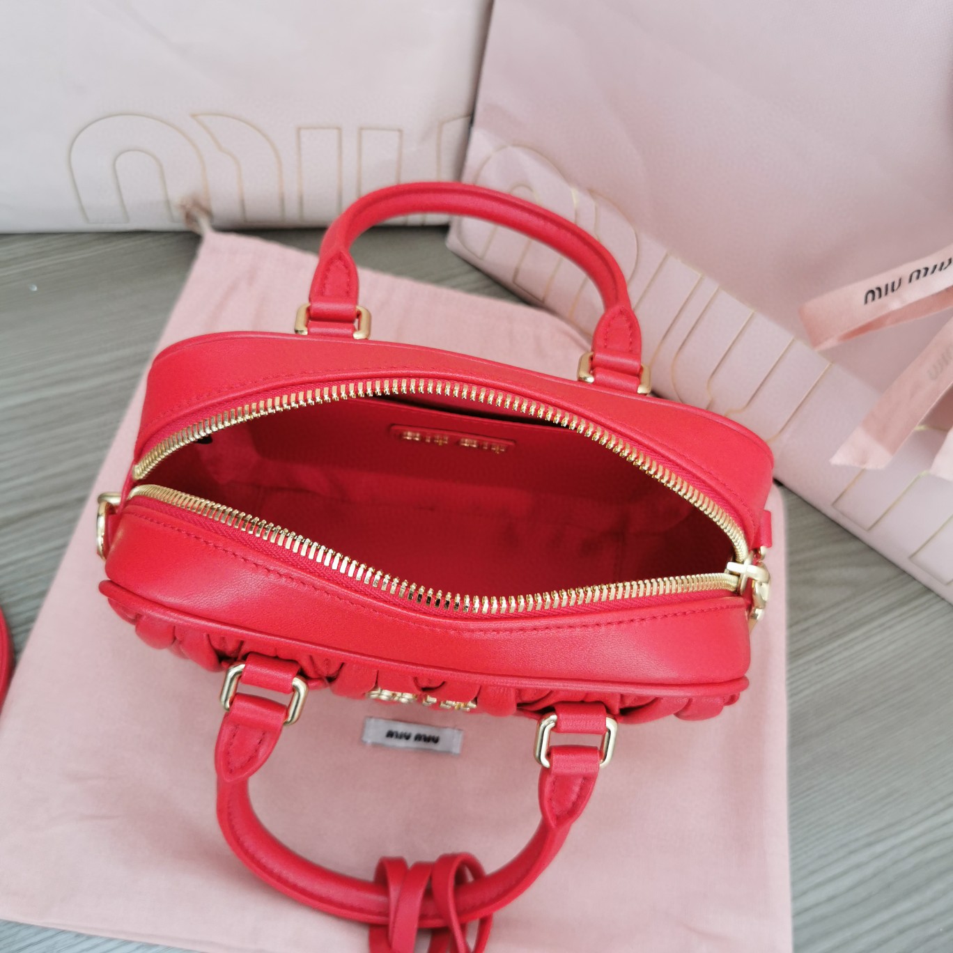 Miu Miu Arcadie matelassé nappa leather bag 5BB123_N88_F0049_V_YOO red M1