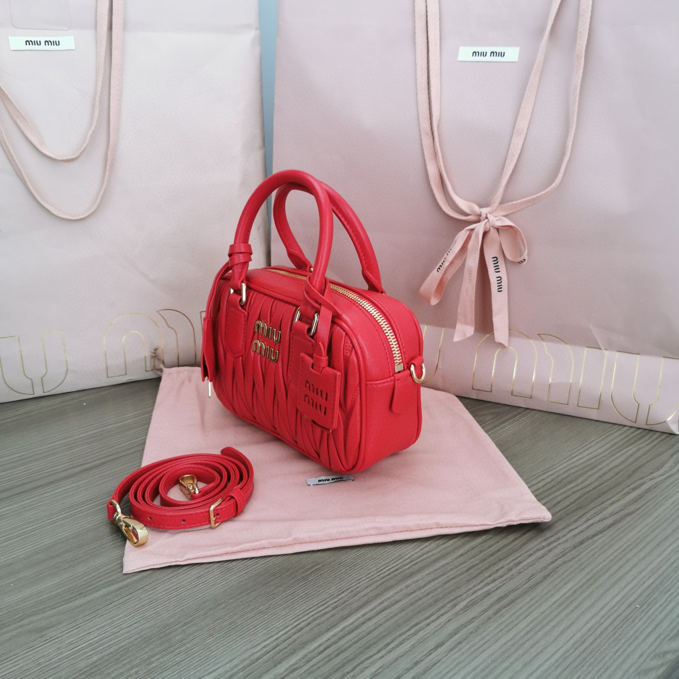 Miu Miu Arcadie matelassé nappa leather bag 5BB123_N88_F0049_V_YOO red M1