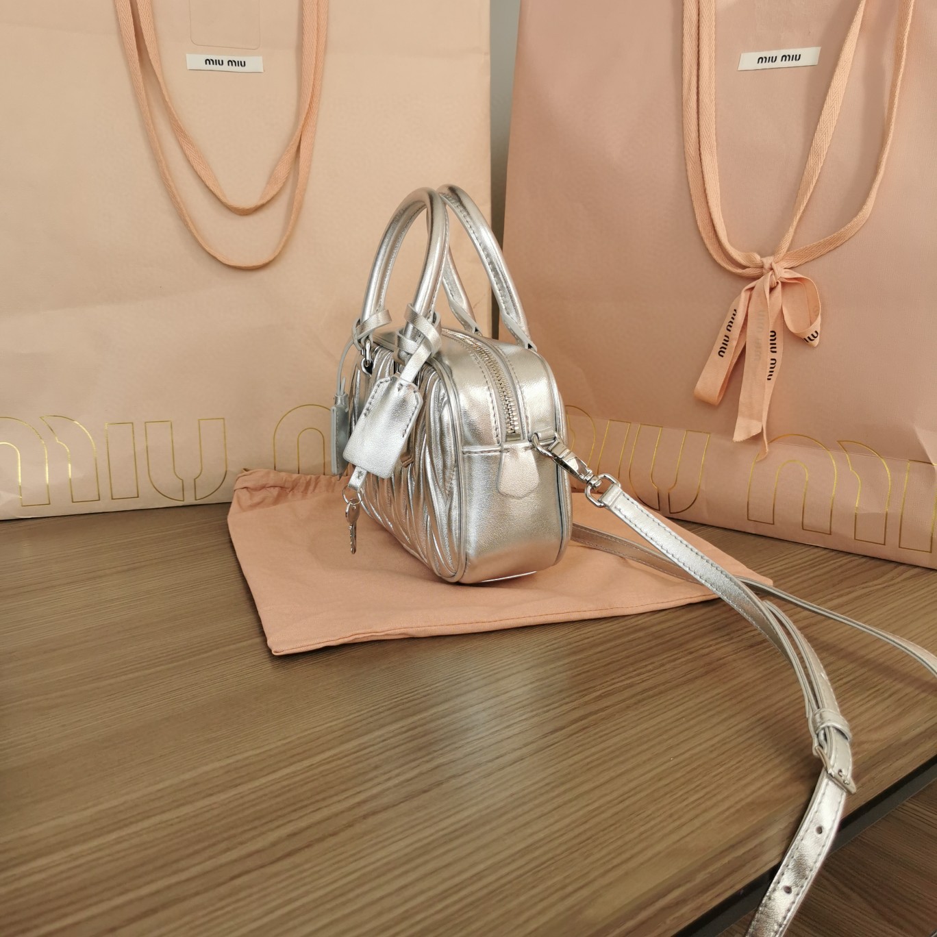 Miu Miu Arcadie matelassé nappa leather bag 5BB123_N88_F0118_V_OOO silver M1