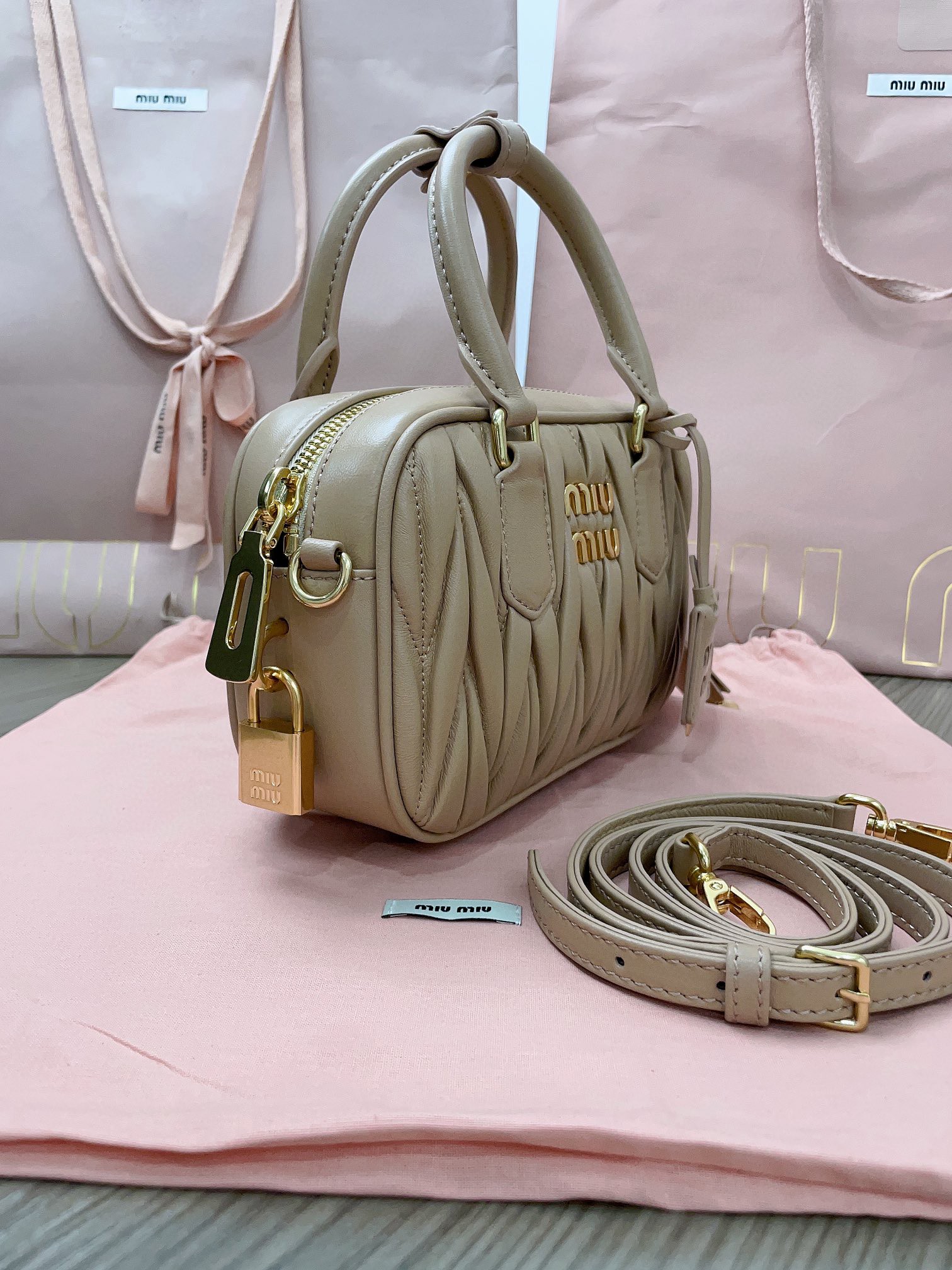 Miu Miu Arcadie matelassé nappa leather bag 5BB123_N88_F0036_V_YOO sand beige M1