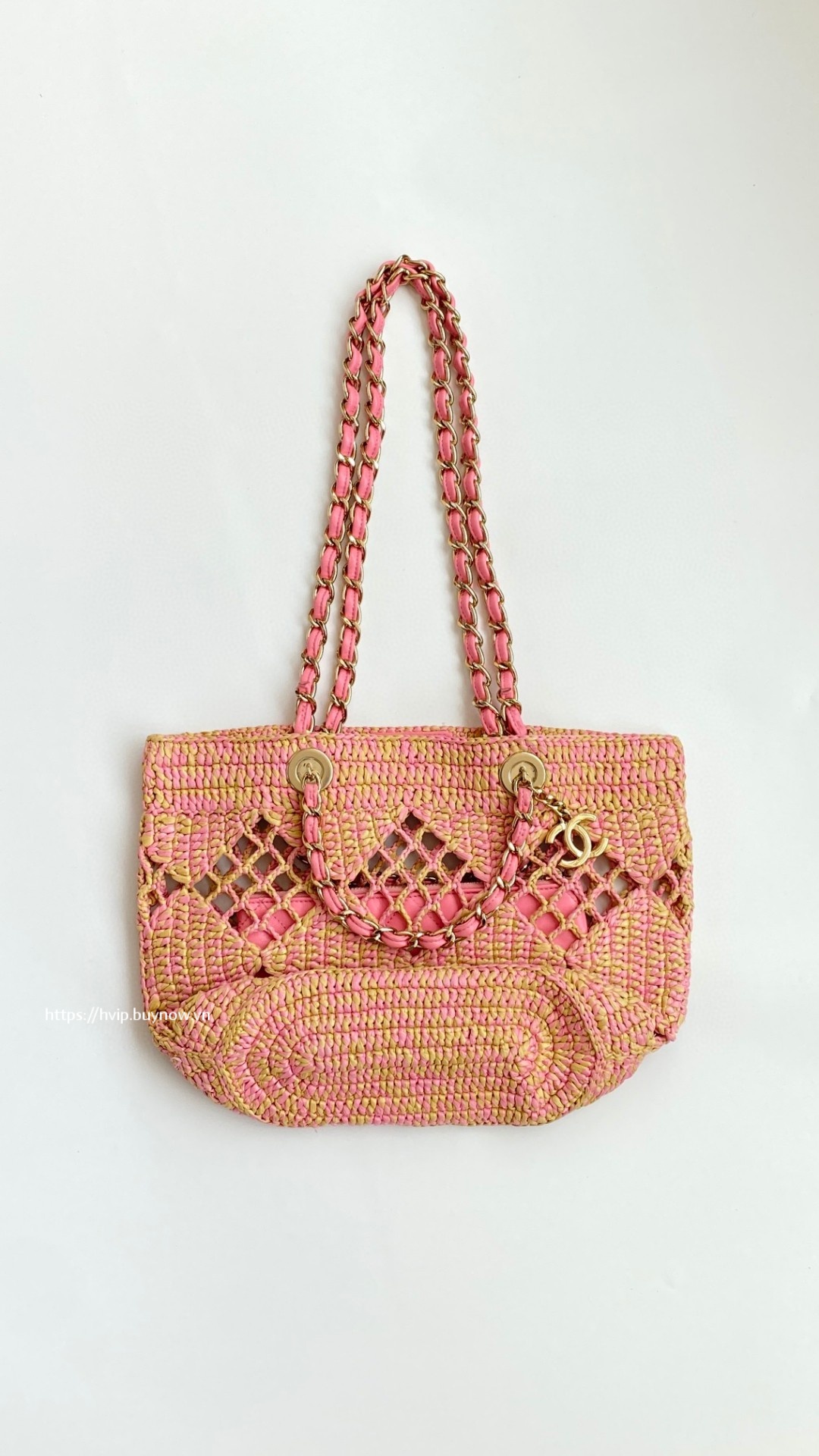 Chanel coco beach bag pink
