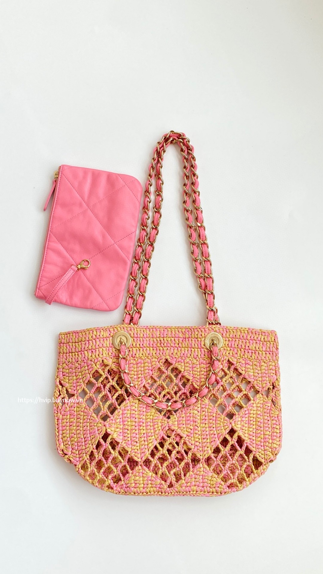 Chanel coco beach bag pink