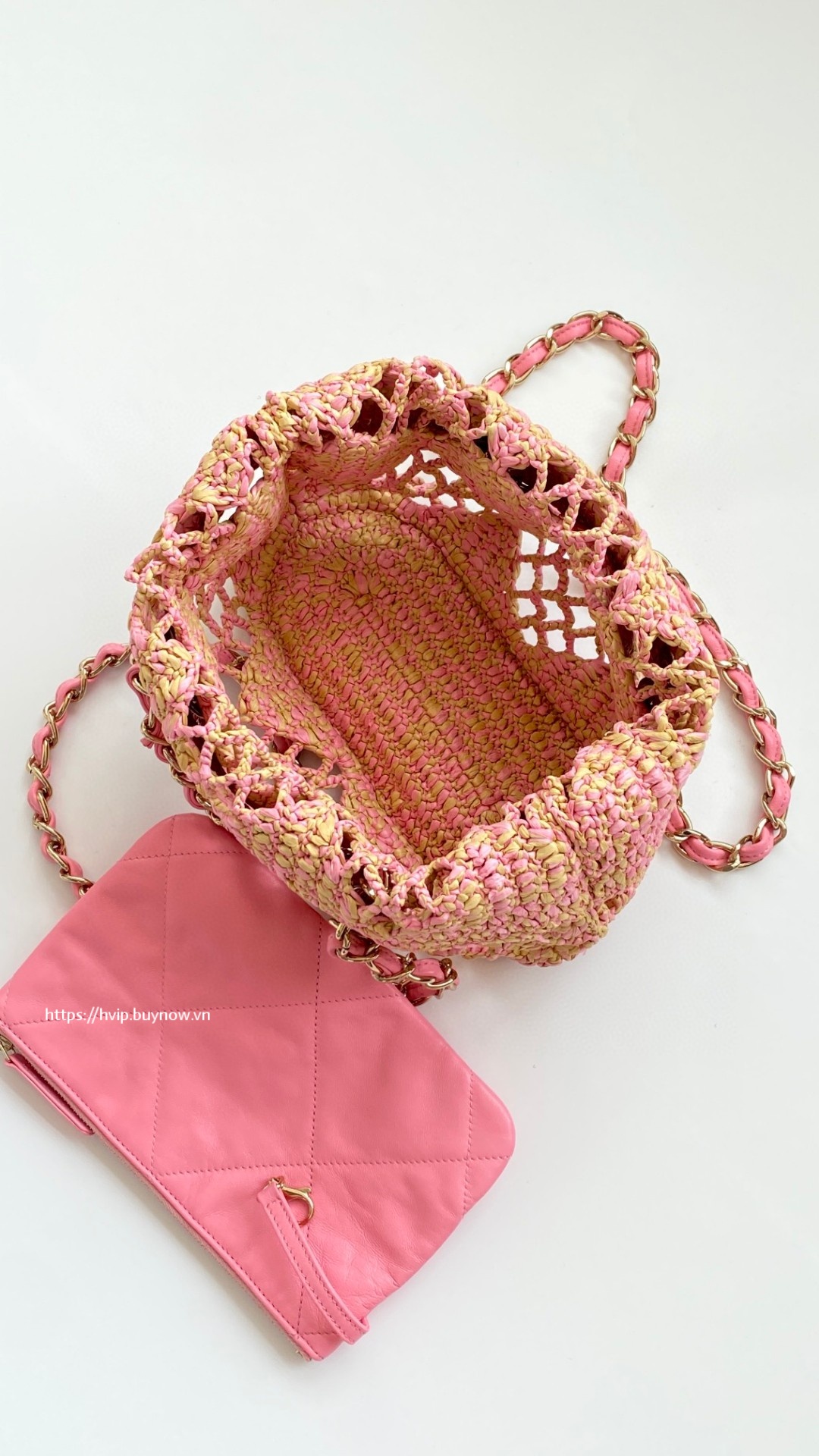 Chanel coco beach bag pink
