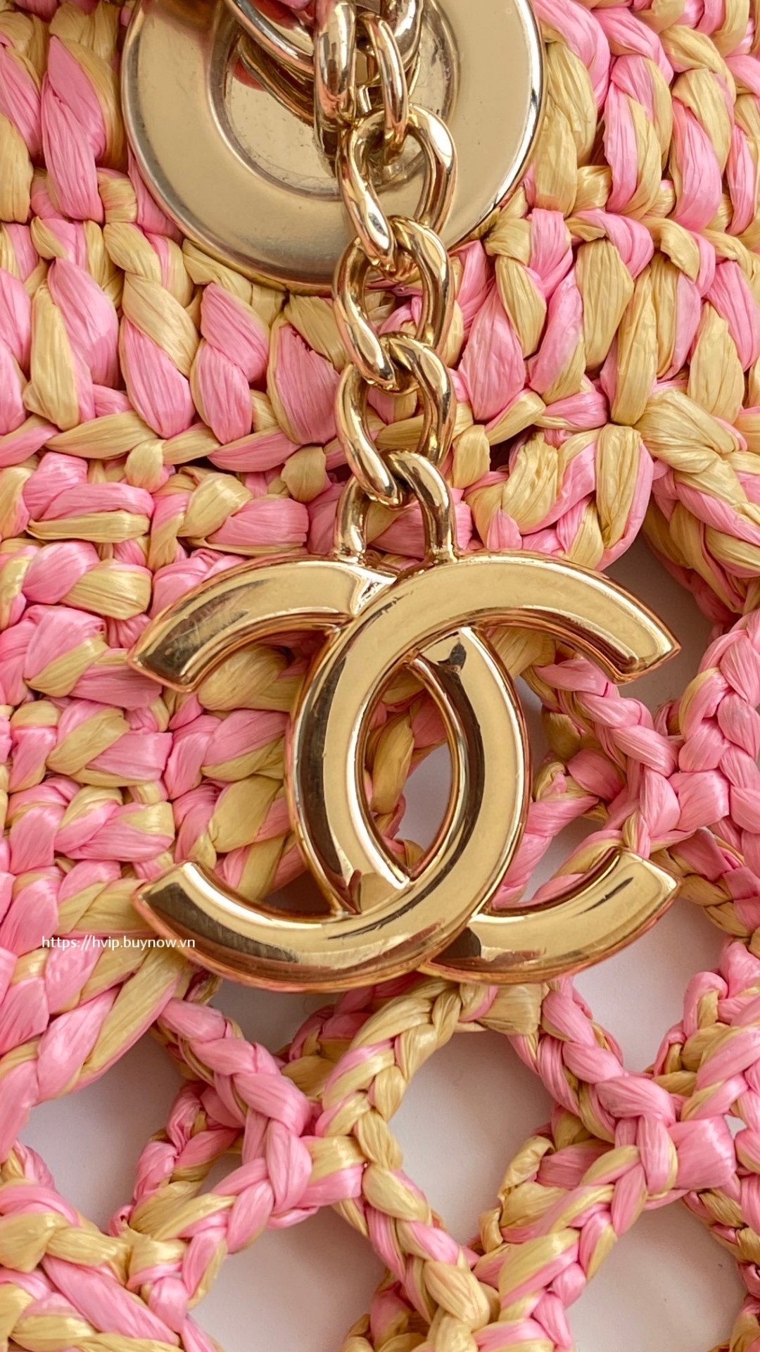 Chanel coco beach bag pink