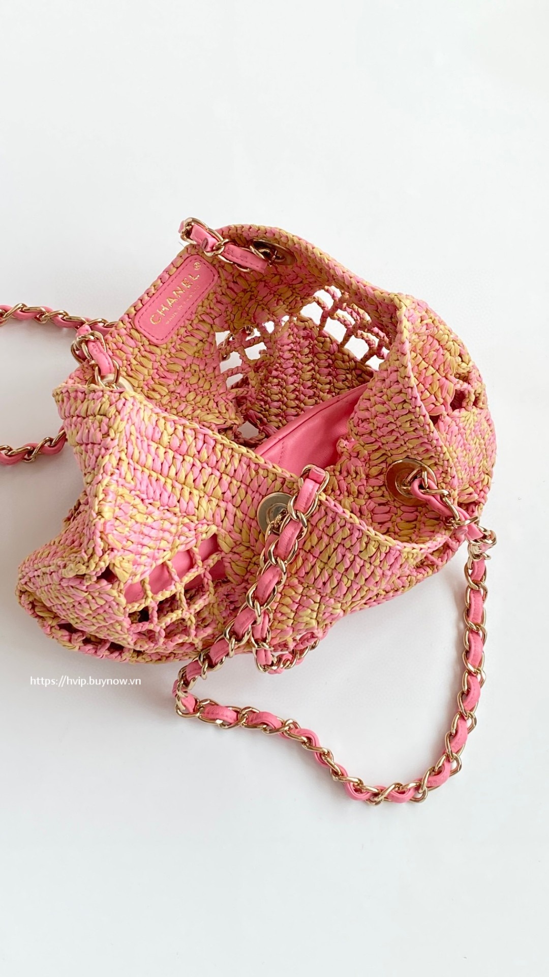 Chanel coco beach bag pink