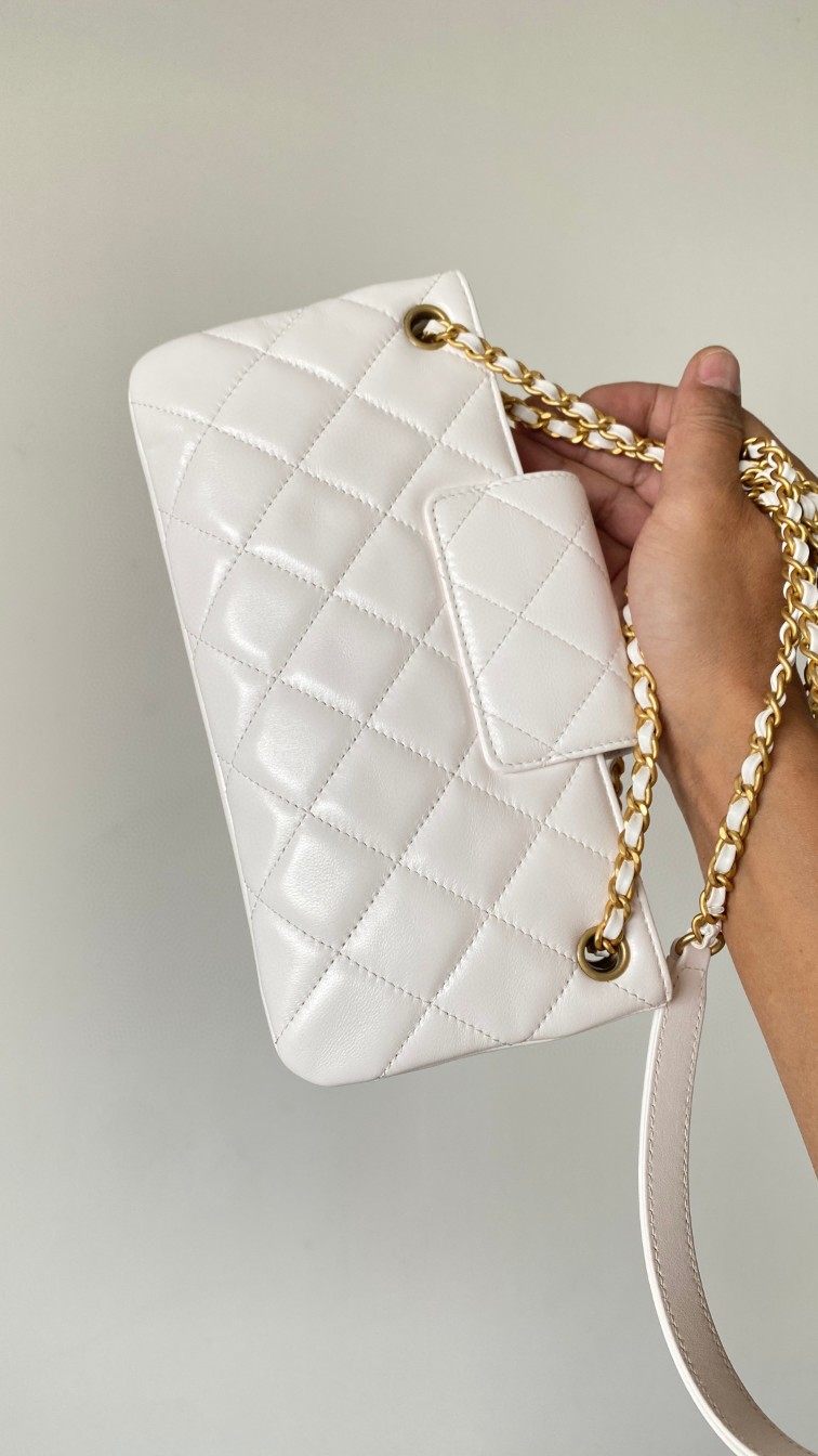 Chanel mini tote leather bag