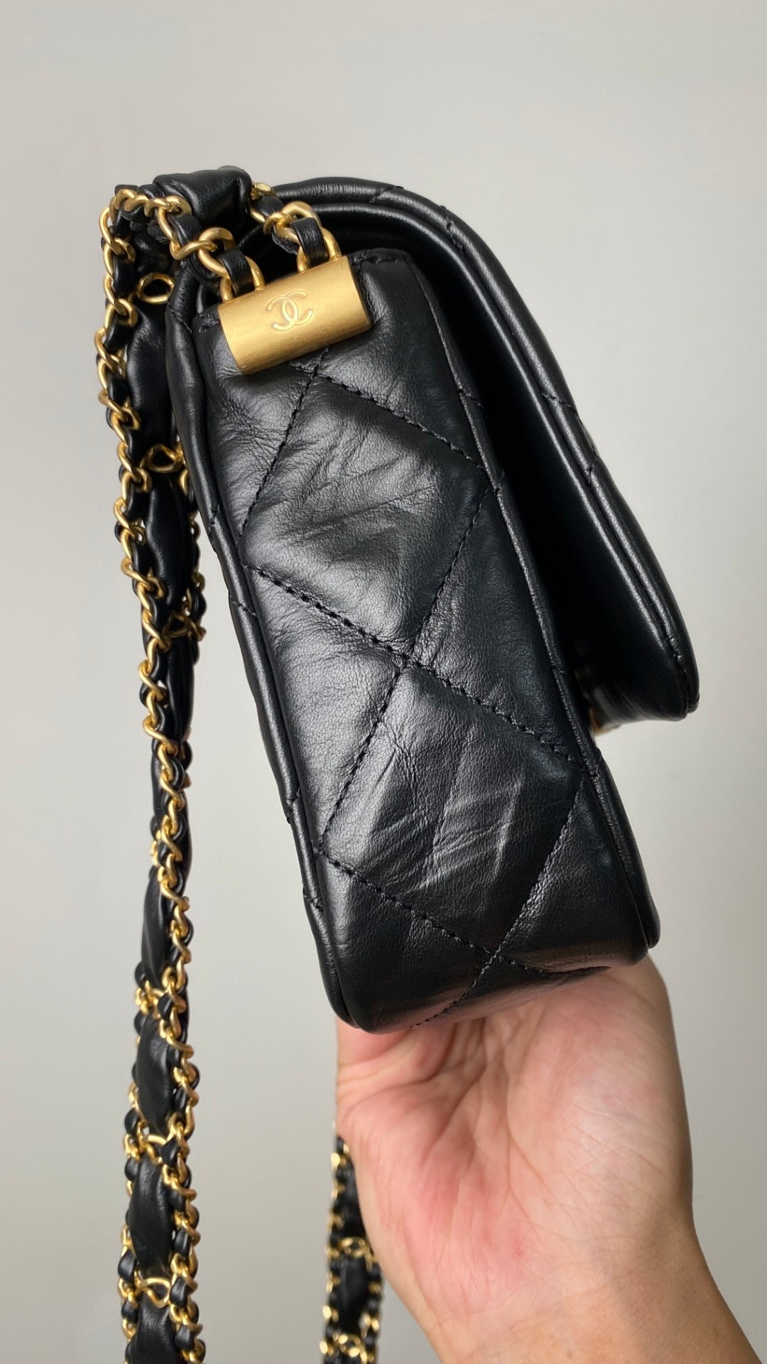 Chanel 23k shoulder leather bag