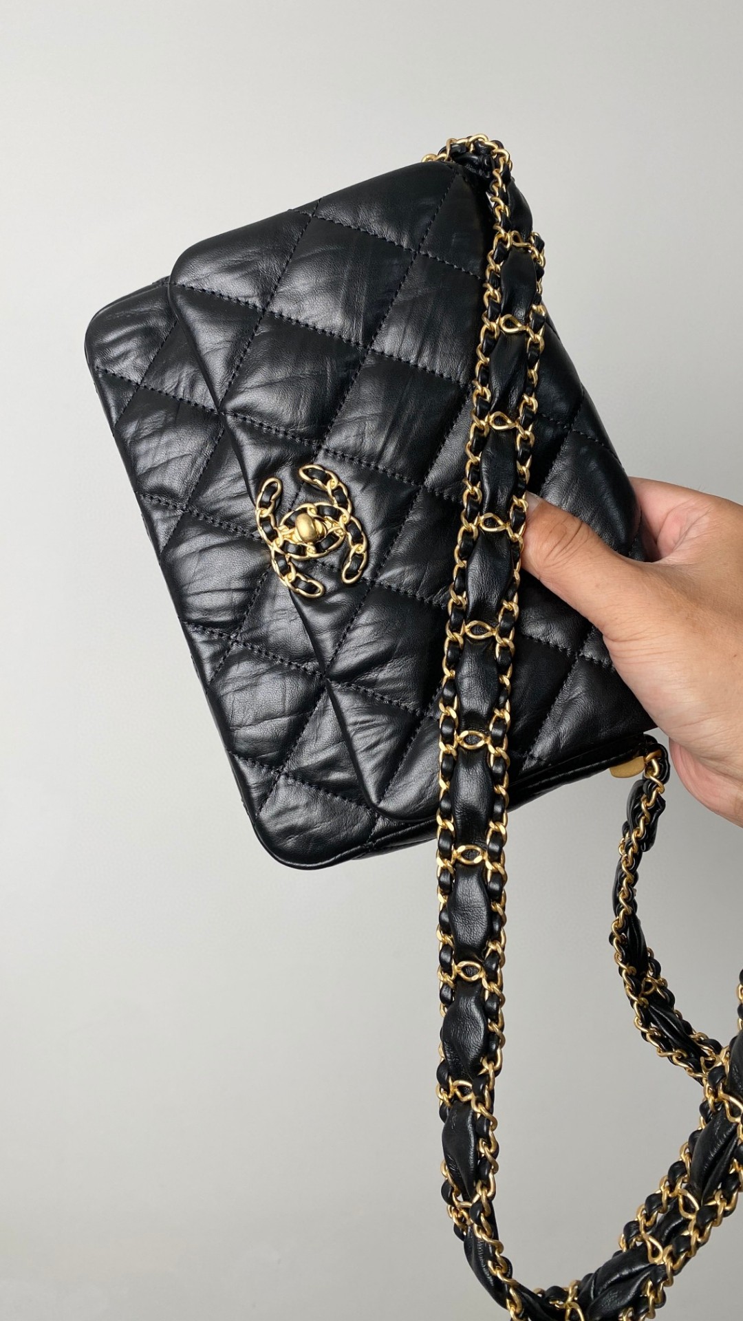 Chanel 23k shoulder leather bag