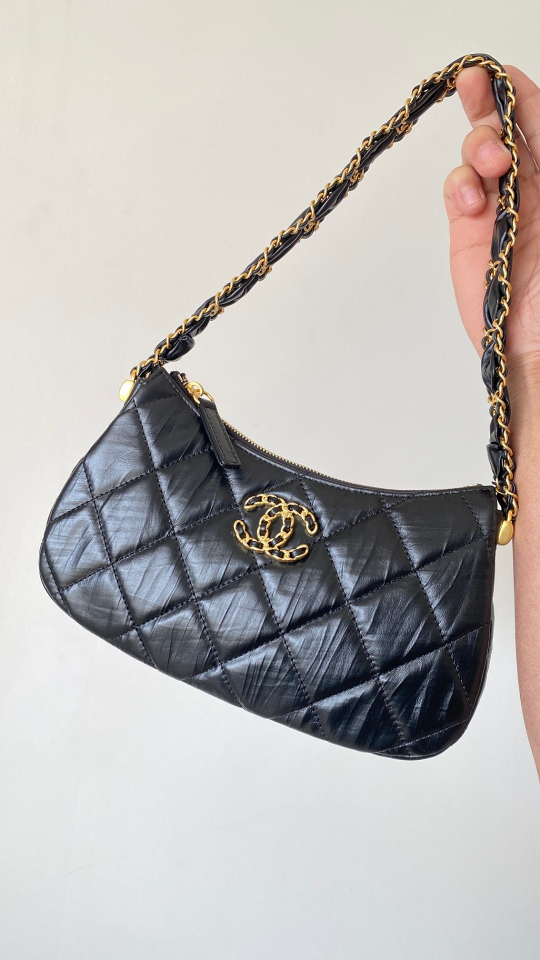 Chanel 23k mini shoulder leather bag