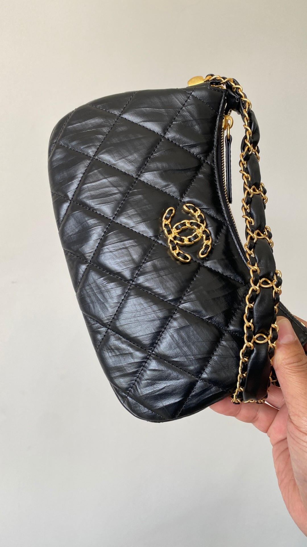 Chanel 23k mini shoulder leather bag