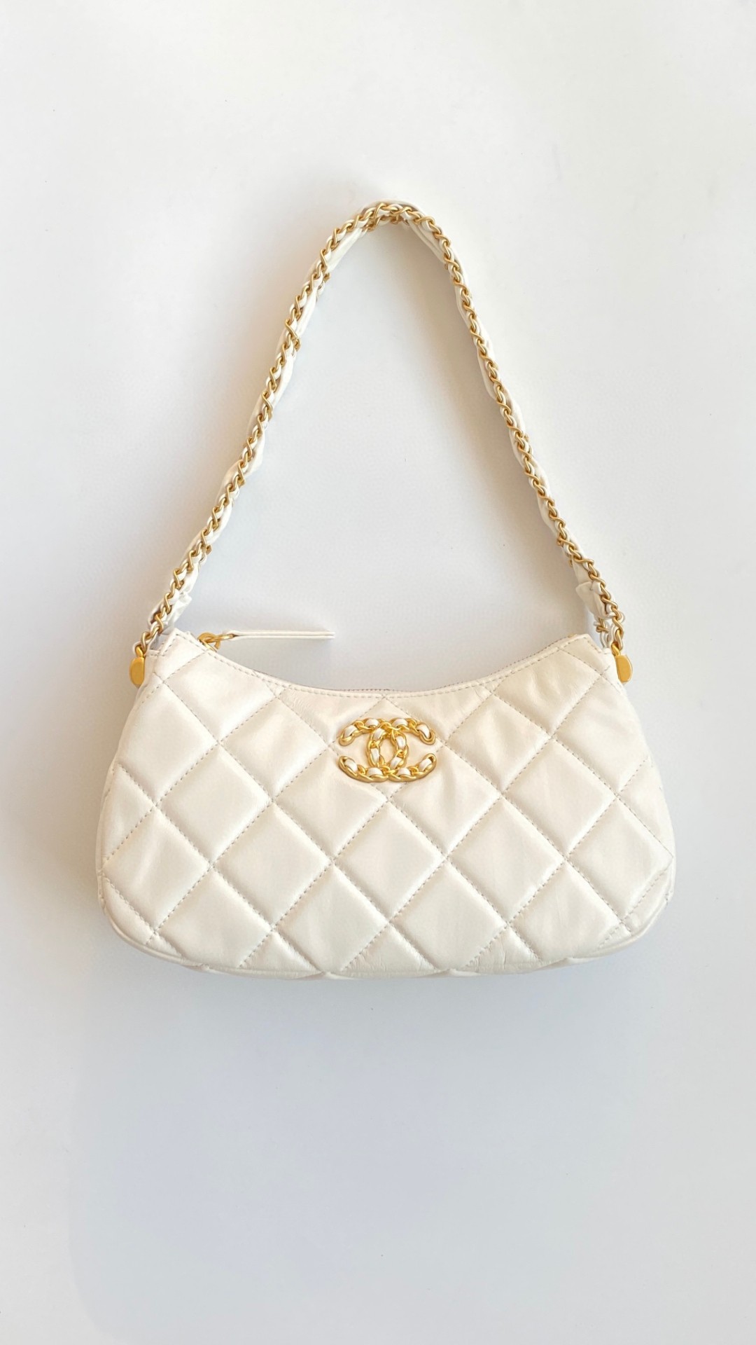 Chanel 24k mini hobo leather bag