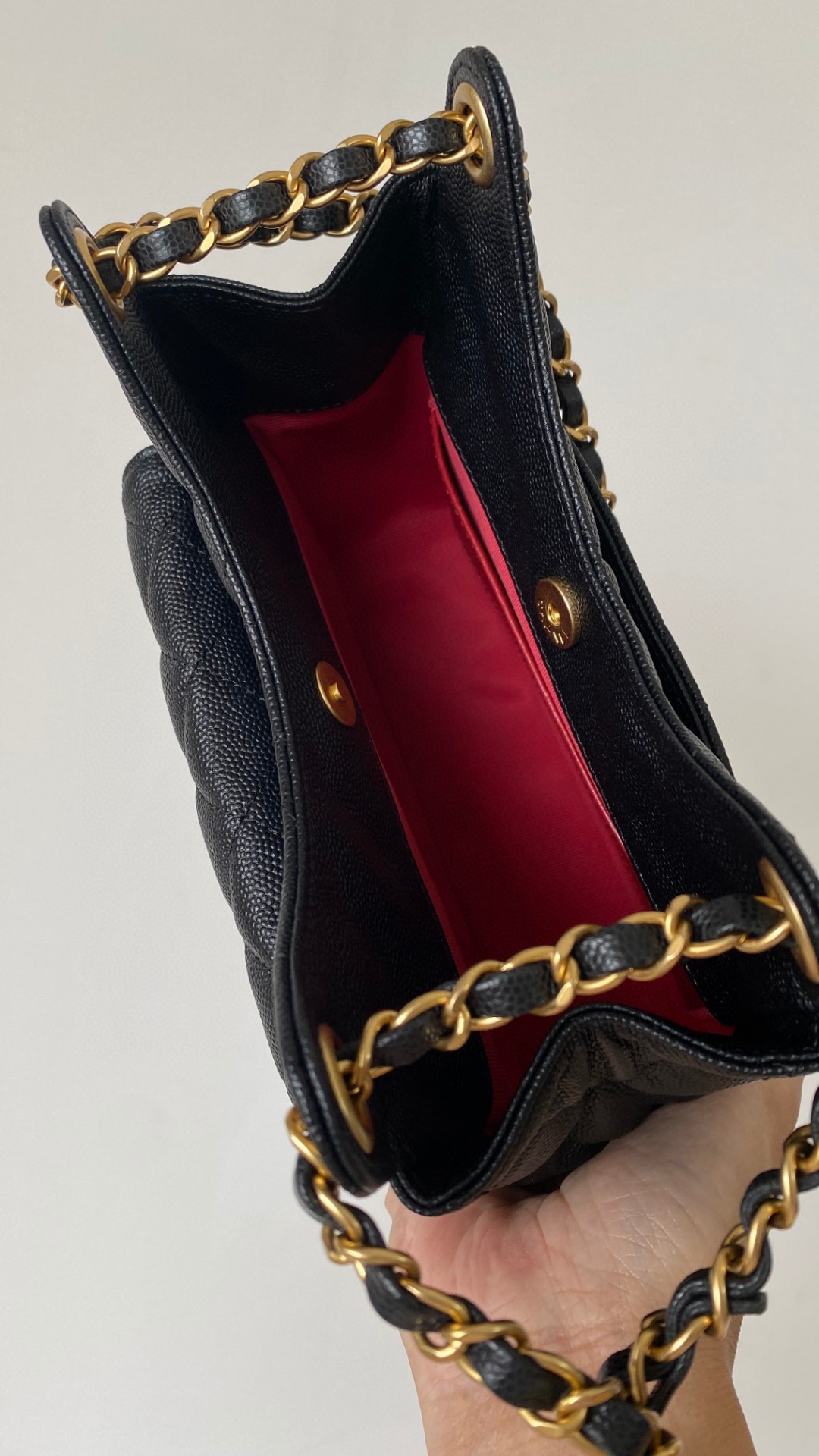 Chanel small hobo leather bag