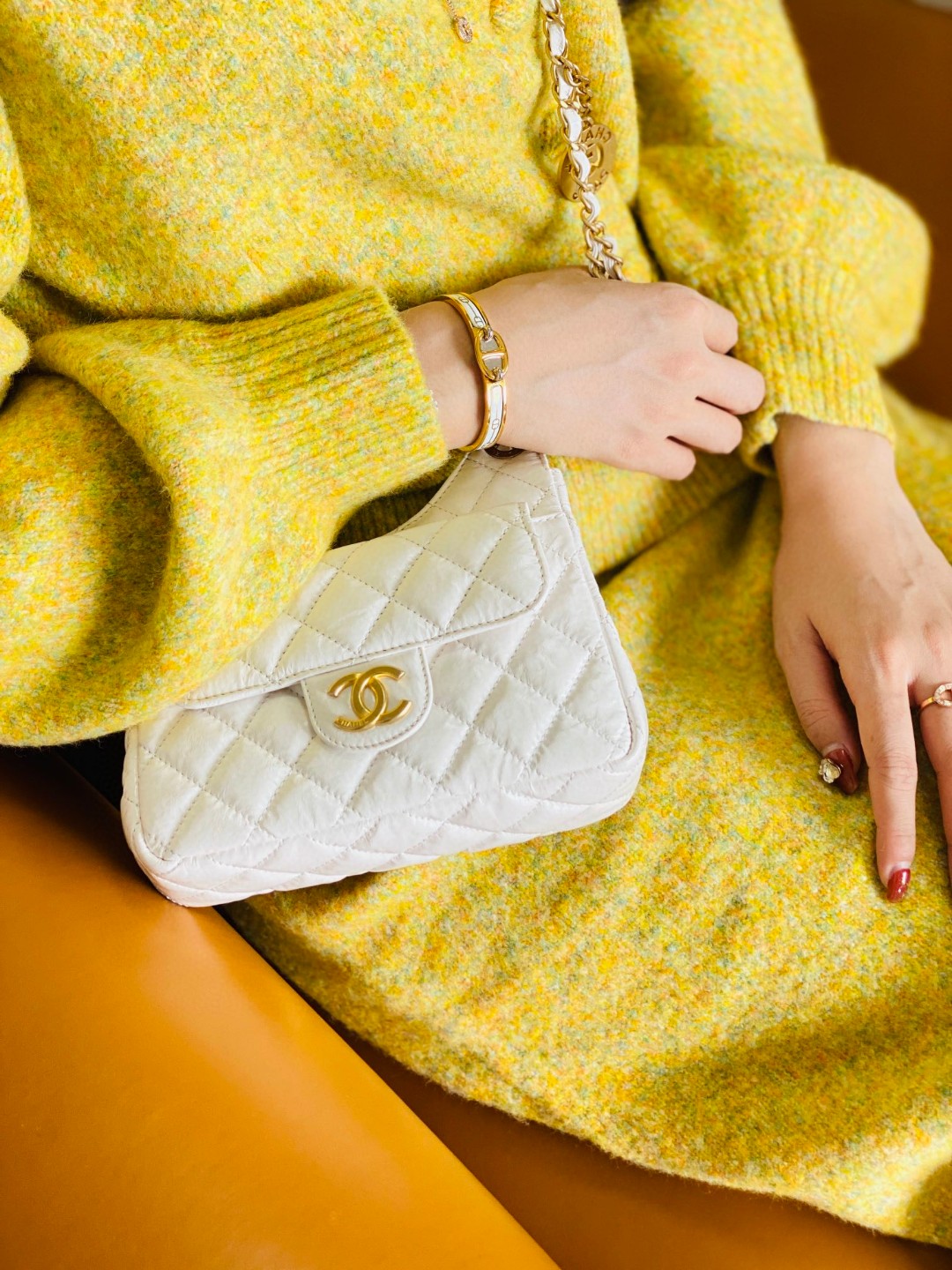 Chanel hobo leather bag